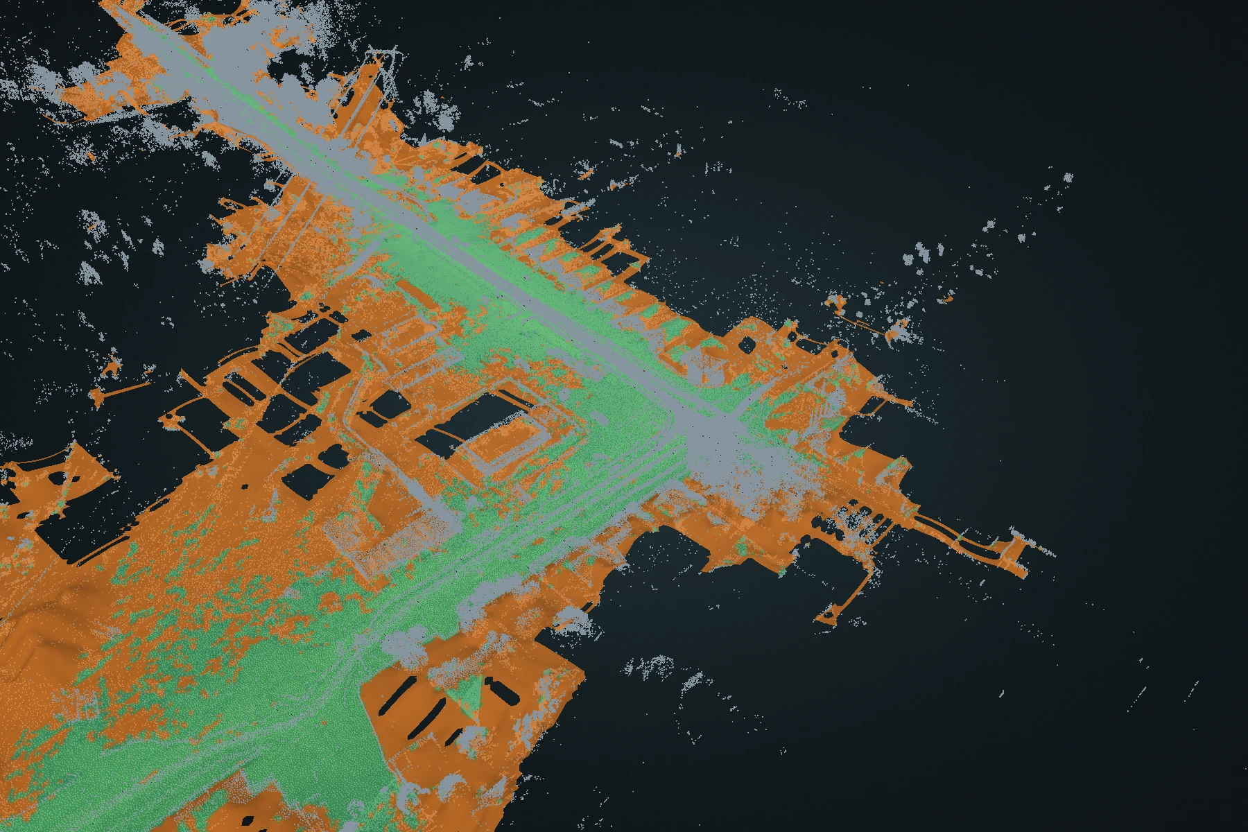 From street scan to terrain point-cloud example