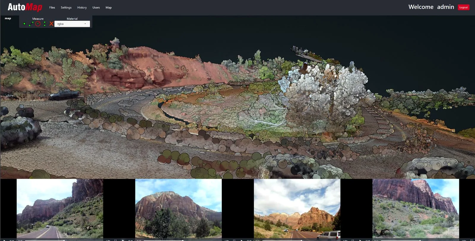 OrbisFuse point-cloud viewer in the browser